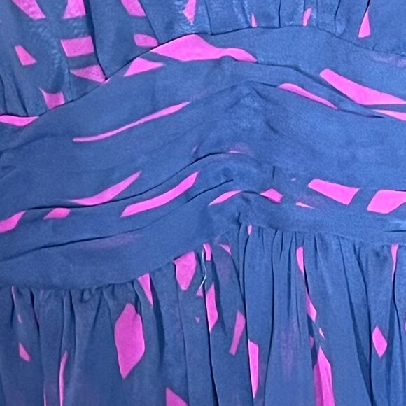 BCBGeneration Blue Purple Sleeveless V Neck Mini Dress Size 8 - Picture 8 of 10